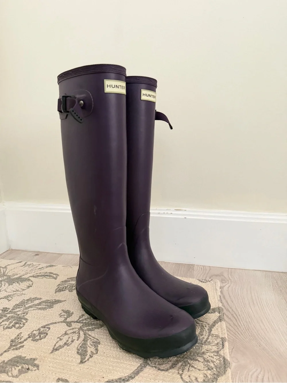 Hunter Original Tall Rain Boots Plum Purple Women’s Size 8